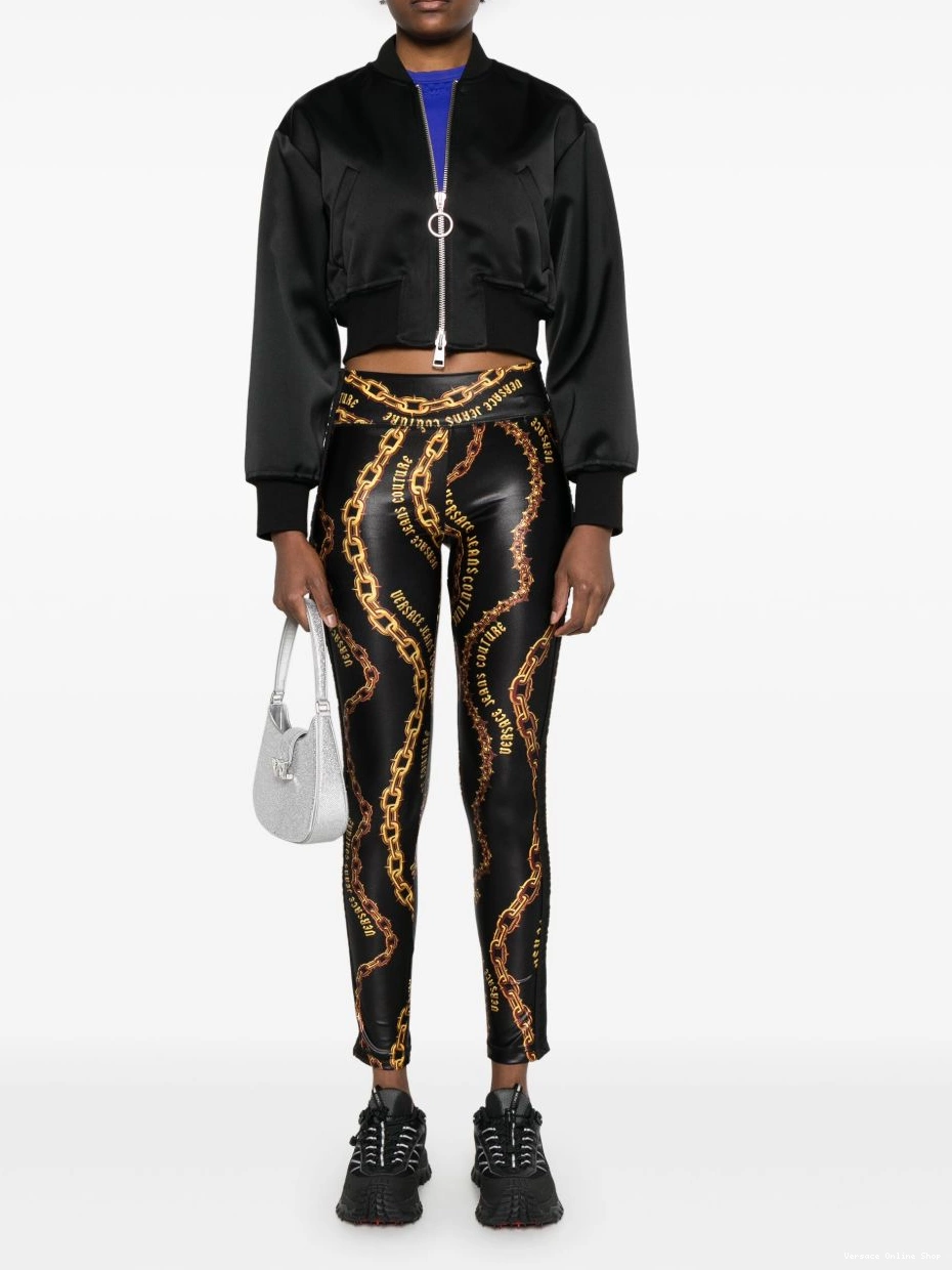 Cheap Versace Jeans chain-print leggings Women Couture 0814